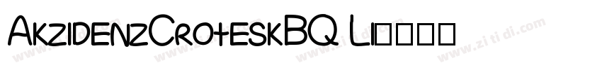 AkzidenzCroteskBQ Li字体转换